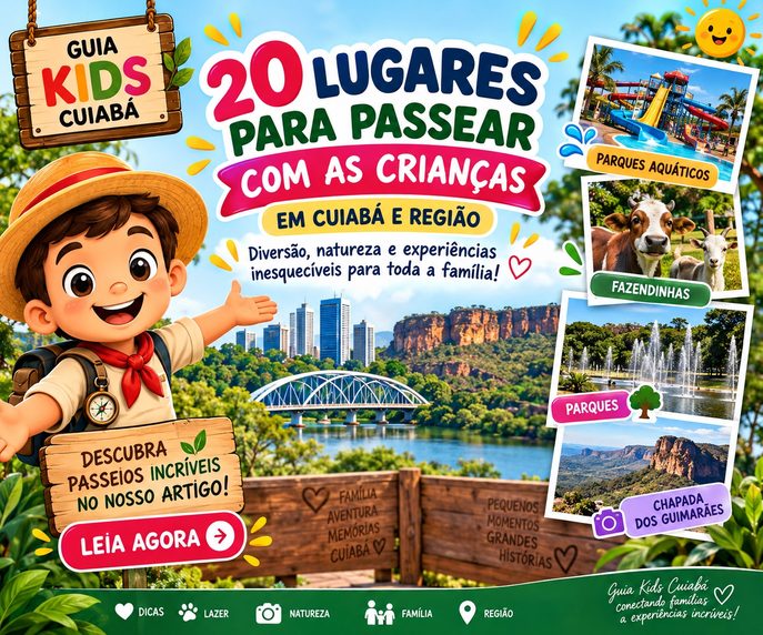 20 lugares para passear com as crianças em Cuiabá e região